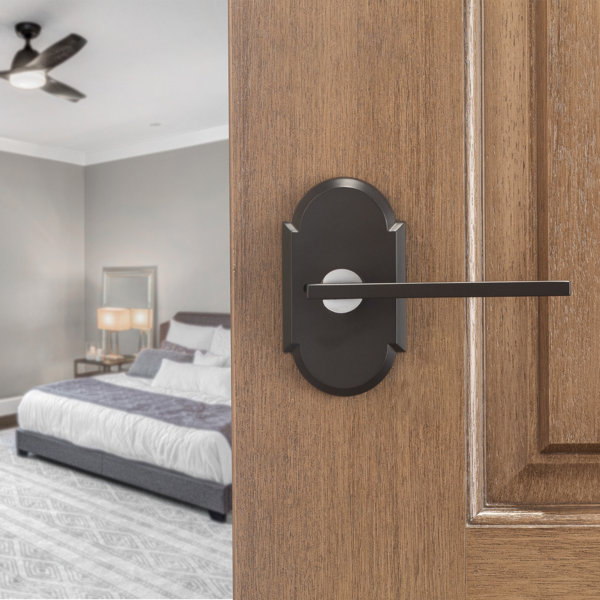 Bravura Hardware Adjustable Door Lever with Arched Rosette Wayfair